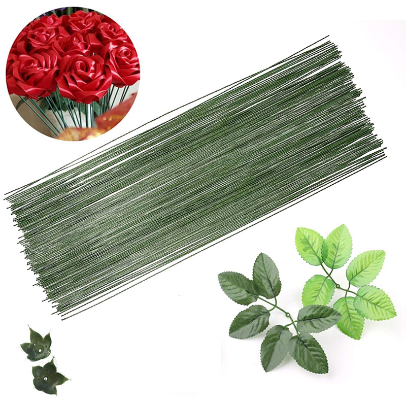 Wire Stem Florist - 50/100 Stück Blumendraht-Stiele, Blumenstielstäbe, künstliche Blumenstiele,