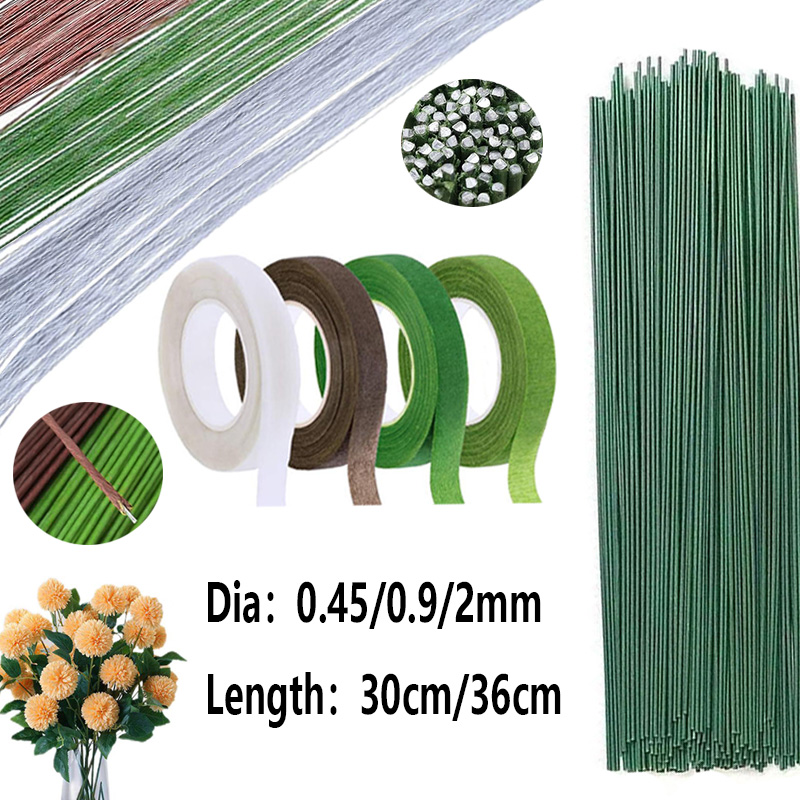 Wire Stem Florist - 22/20 Gauge hellgrüne Blumendrahtstiele für die