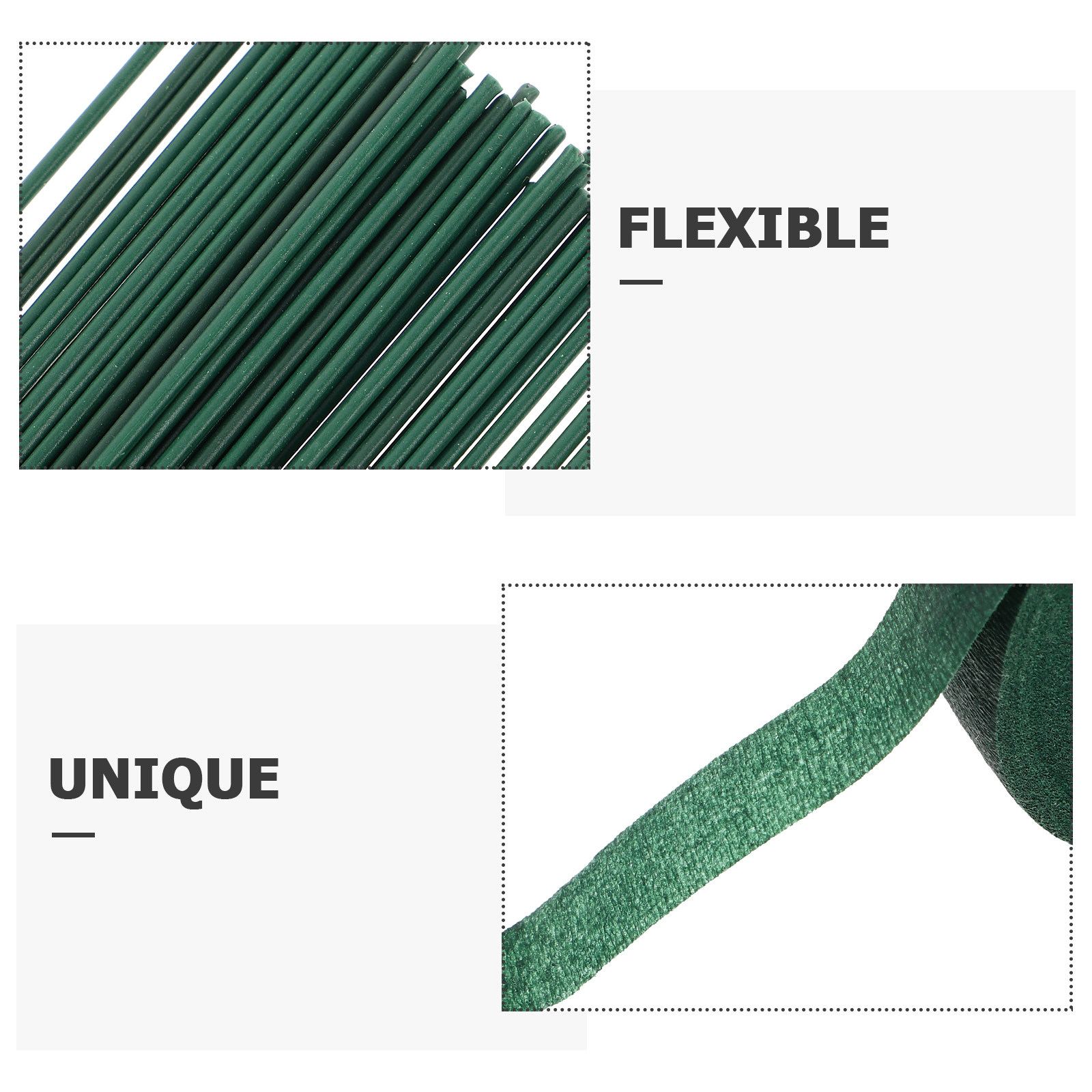 1 Set Floristenband Grün und B – Wire Stem Florist Bewertung und Preis