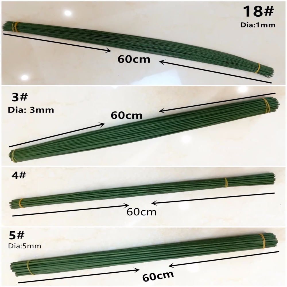 1mm 2/3/4/5mm 40/60cm Dunkelgr – Wire Stem Florist Bewertung und Preis